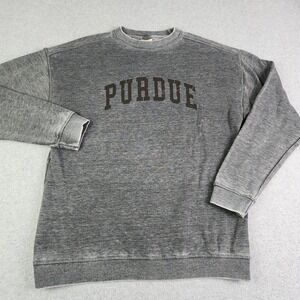 Chicka-d Purdue University Sweatshirt Mens Small Gray Mineral Wash Fleece Lined